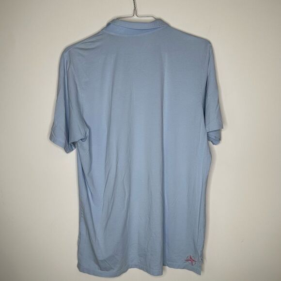 B Draddy Large Pacific Blue Short Sleeve Polo with University of Hawaii Logo - Picture 3 of 6